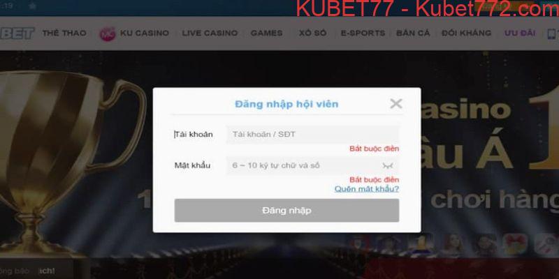 Chi tiết cách đăng nhập KUBET77 siêu đơn giản