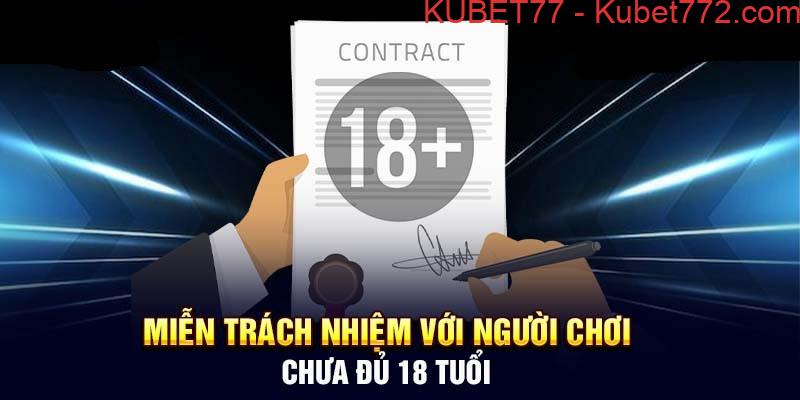 Chính sách miễn trừ trách nhiệm đối với chúng tôi dành cho trẻ vị thành niên